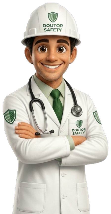 Especialista da Doutor Safety de braços cruzados